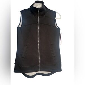 Betsey Johnson Performance Scuba‎ Funnel neck Black Sleeveless Vest Large NWT